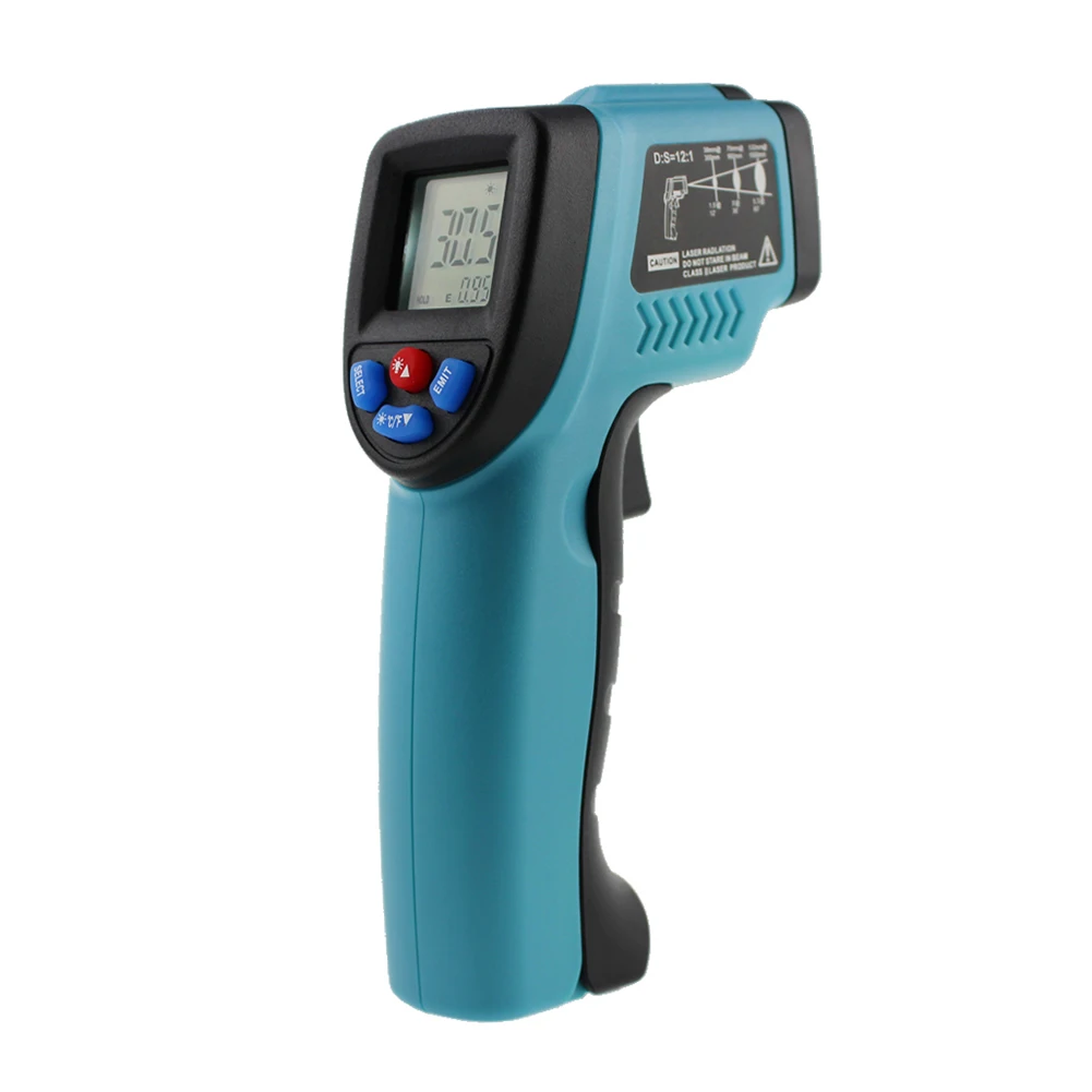 Открытый ЖК-дисплей GM550 инфракрасный термометр пирометр аквариум лазерный термометр инструменты - Цвет: Blue
