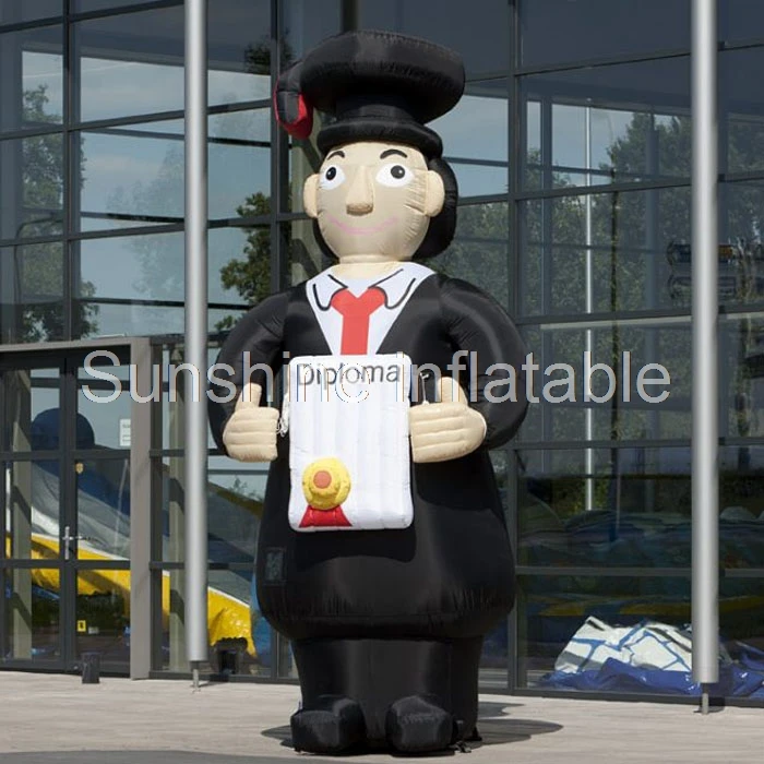 

Free shipping customized 3m inflatable diploma inflatable figure for advertising
