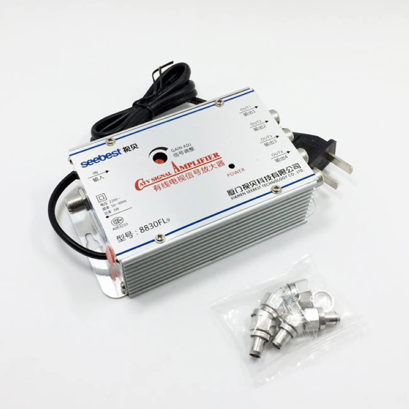 

Onsale 4 Way CATV VCR TV Antenna Signal Amplifier Splitter 30dB 45-880MHz Signal Booster For Telvision Antenna Mayitr