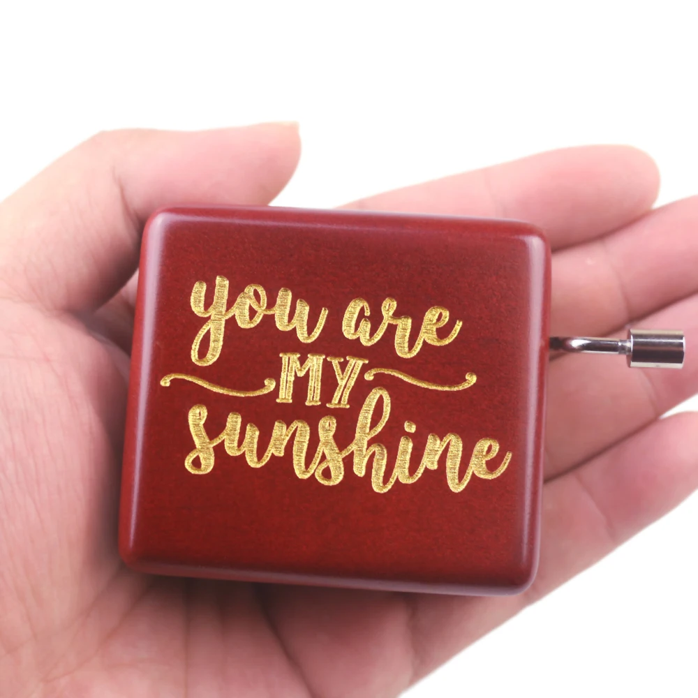 Деревянная музыкальная шкатулка Sinzyo ручной работы You are my sunshine Музыкальная с