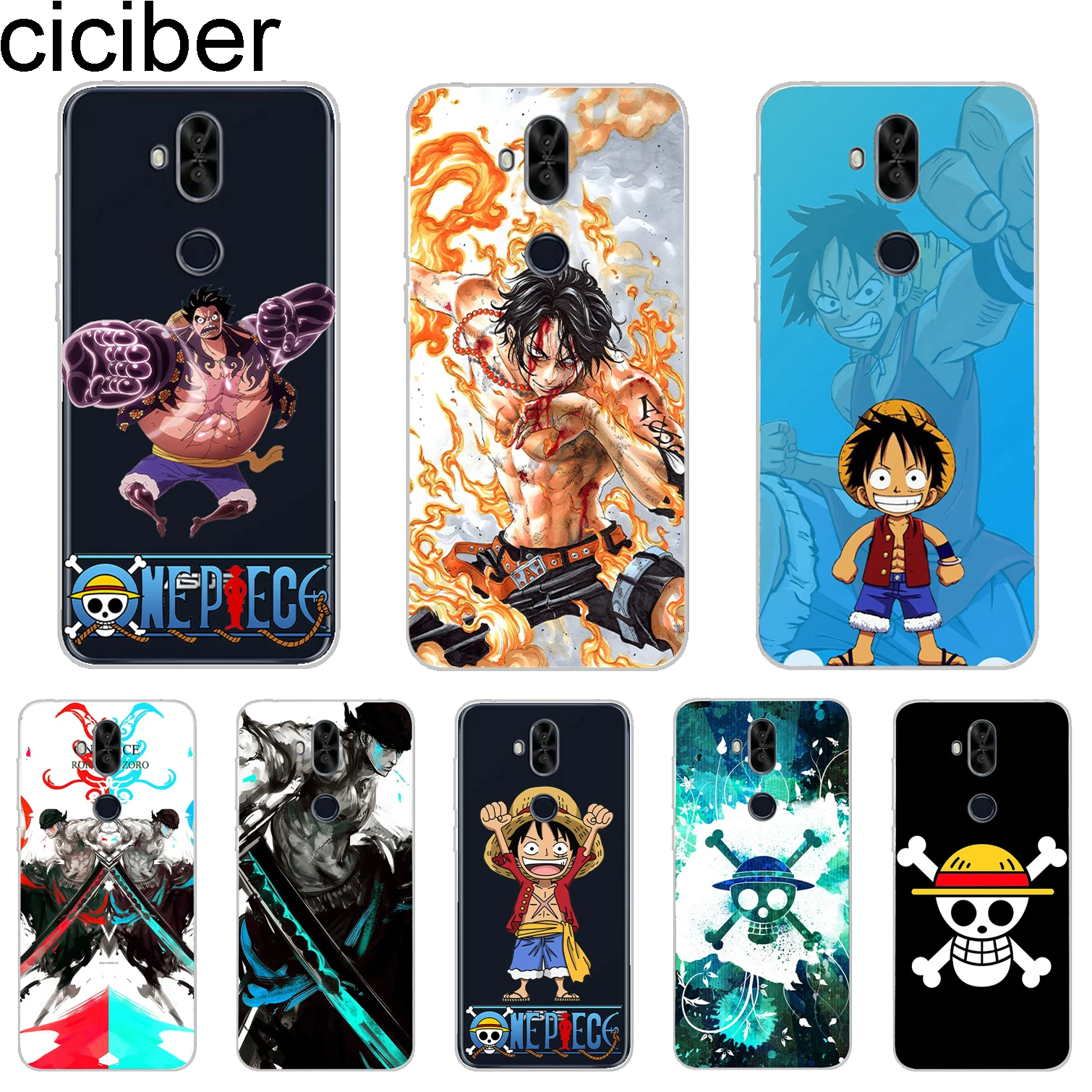 

ciciber For ASUS Zenfone Max Pro M1 ZB601KL ZB602KL For ZenFone Max Pro M2 ZB631KL ZB633KL Phone Cases Soft TPU One Piece Luffy