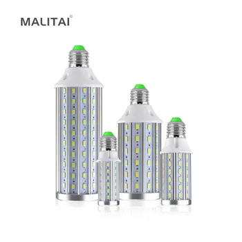 

1Pcs New Disign Full Watt E27 E14 10W 15W 20W 25W Aluminum LED lamps 110V 220V 5730 SMD LEDs Corn Bulb For living Room lighting