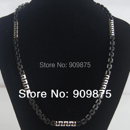 2tone black cool  link  men/boy 316L stainless steel chain necklaces & pendants men jewelry