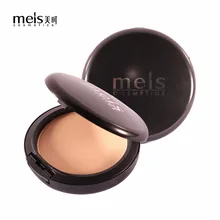 MEIS натуральная пудра для лица Минеральная основа контроль над маслом Осветляющий отбеливающий консилер макияж прессованная пудра с пуховкой MS0164