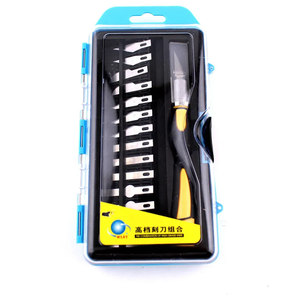 14pcs Blades/Set Gravers Wood Carving Knife Hobby DIY Engraving cutting Sculpture Scalpel PCB Circuit Board Repair