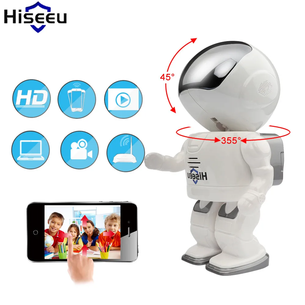 

Hiseeu IP Camera Night Vision Wireless Wifi Security Camera 960P 1.3MP HD Robot Camera Two-way Audio Baby Monitor Dropshipping