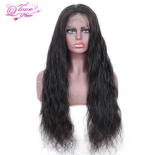 Queen любовь волнистые волосы, для придания объема 13x4 кружева передние человеческие волосы парики натуральный Цвет перуанские прямые волосы Кружева передние парики с детскими волосами
