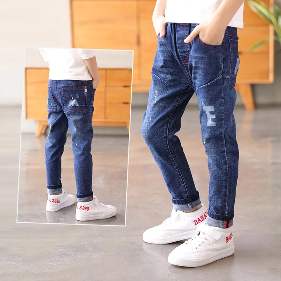 Fashion Boys baby boy kids warm Jeans for Spring Fall Children's Denim Trousers