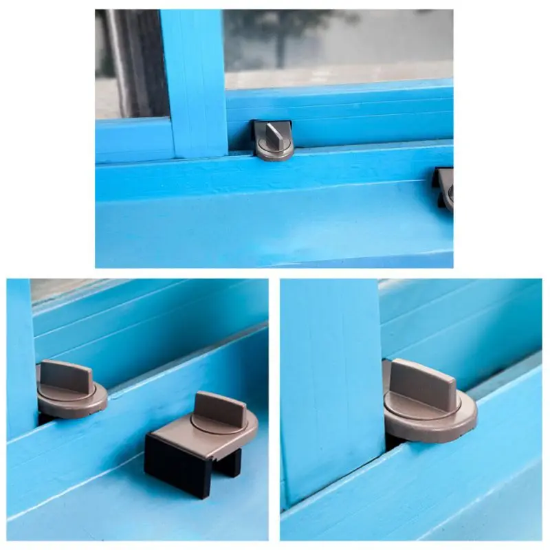 

Aluminum Window Lock Anti-theft Kids Room Safety Latches Window Sliding Plastic Steel Sash Stopper Push-pull Cabinet Locks