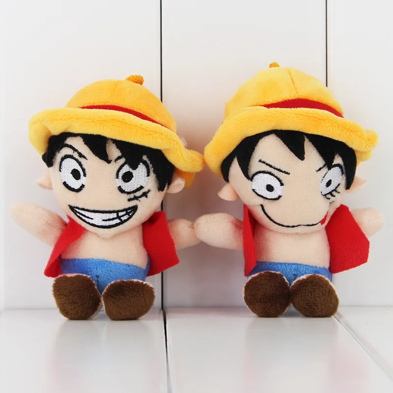 12 см цельная плюшевая игрушечная Обезьяна D Luffy Мягкая кукла брелок подарок для