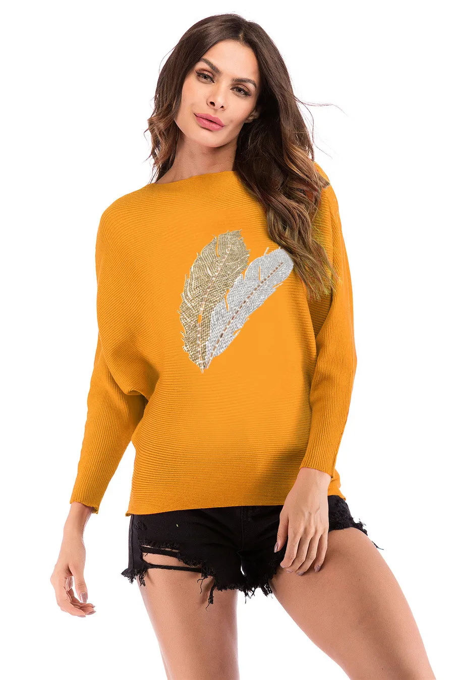 Gladiolus 2018 Autumn Winter Sweater Women Long Sleeve Rhinestone Pattern Slim Knitted Christmas Sweater Women Jumpers Pullover (85)
