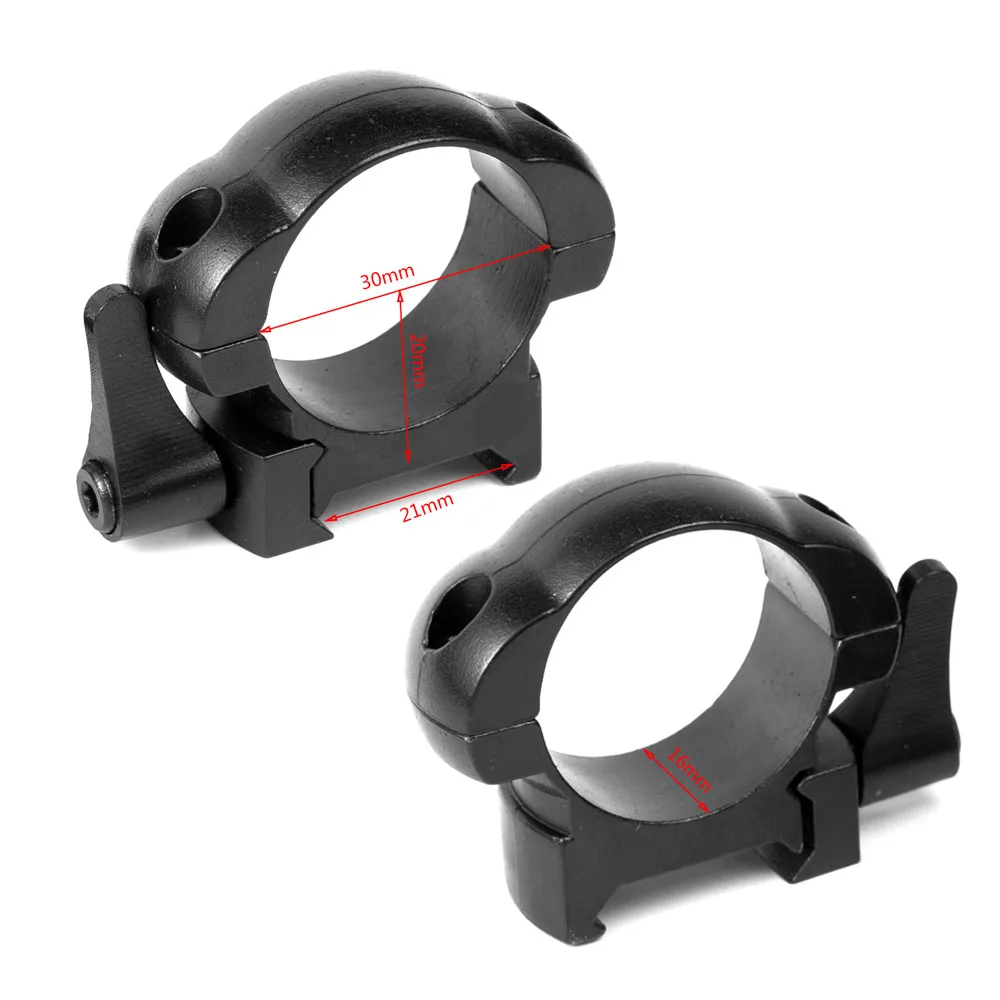 2pcs/Lot 30mm QD Steel Scope Ring Mount Rifle Quick Release Picatinny Weaver Rifle Scope Mount 3