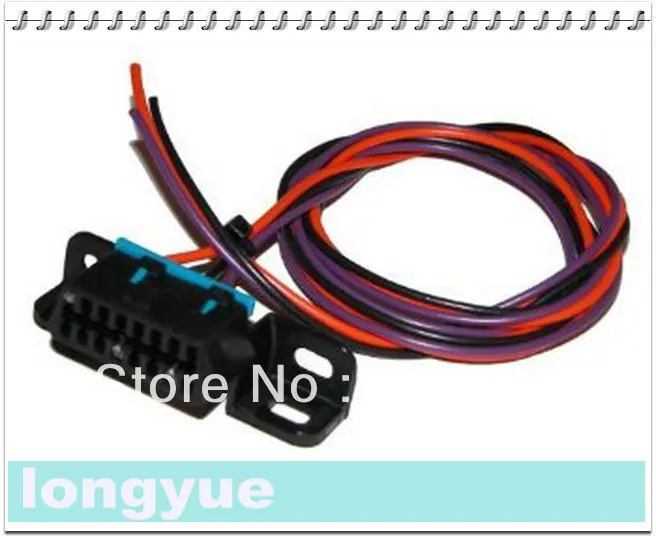 

2pcs OBD2 OBDII Pigtail Connector Harness 30cm wire