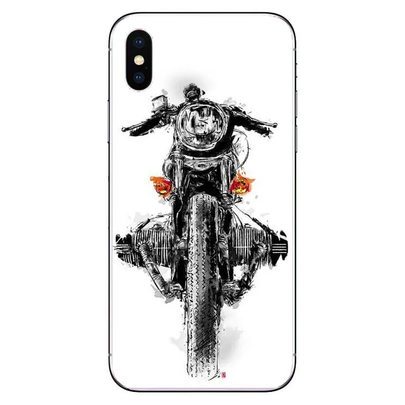 Мягкие ТПУ Силиконовые чехлы для телефонов Ретро Moto Cross мотоциклетные спортивные