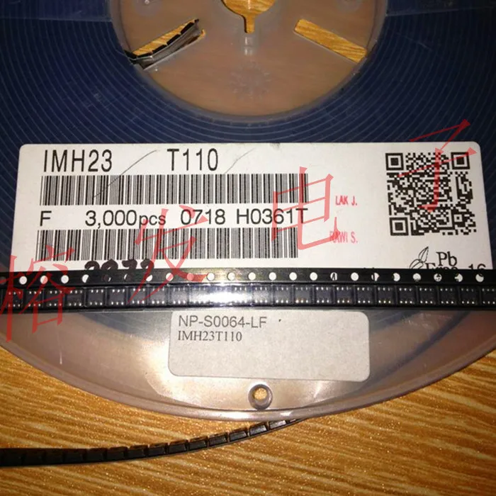 50ピース100ピース200ピースIMH23T110 SMT6 IMH23 h23トランスprebiasデュアルnpn sot23 6|npn ...