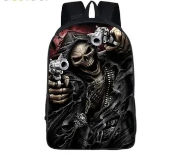 

Cool Skull Reaper Backpack For Teenage Boys Children School Bags Rock Backpacks Women Men Hip Hop Backpack kids Book Bag