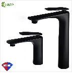 LANGYO Black White Kitchen Faucet 360Ronating Blackend Sink Tap Cold and Hot Kitchen Mixer Tap Blackened Pull Out Kitchen Mixer