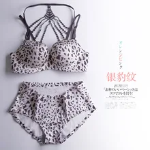 5 Colors Women Fashion Leopard Push Up Intimates Lingerie Sexy Comfortable Seamless Adaijustable Bra Set Wire Free Underwear 119