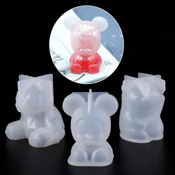 

Silicone Mold Mirror 3D Molds DIY Jewelry Making Decoration Cake Fondant Epoxy Resin Crafts Cute Bear Baby Necklace Pendant