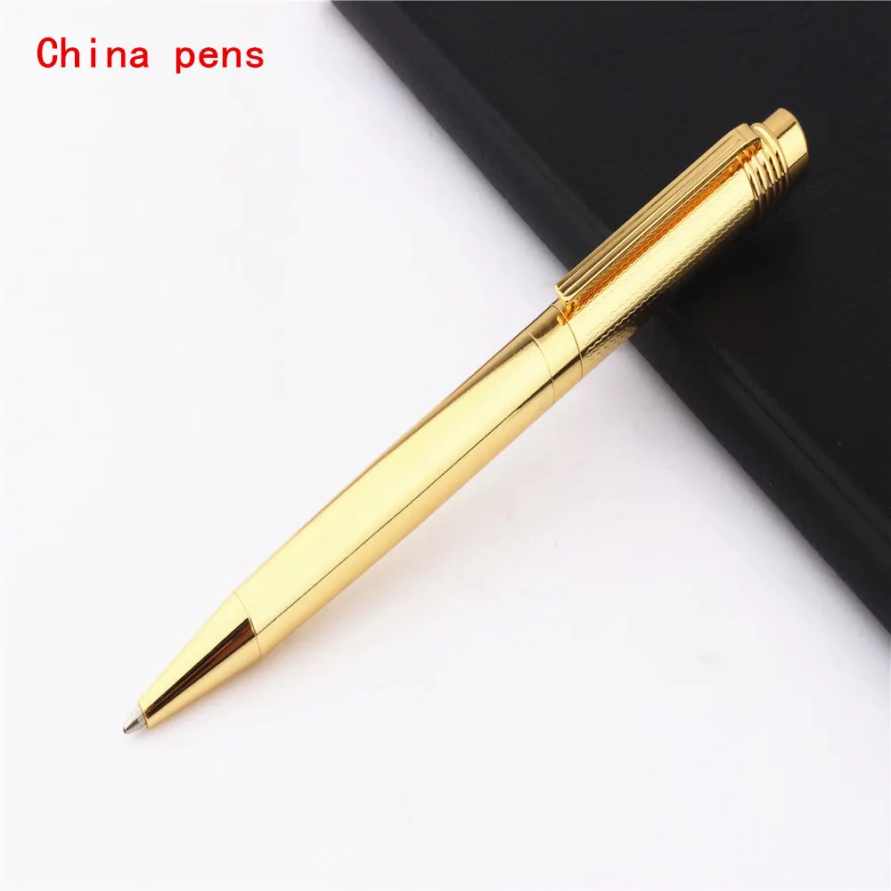 

High quality Luxury Pure Gold Colour business Office signature Medium Nib Ballpoint Pen New