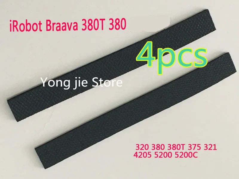 

4pcs wheel tire Leather Fetal skin for iRobot braava 320 380 375T 380T Mint 4200 4205 5200 5200C Steering-wheel replacement part