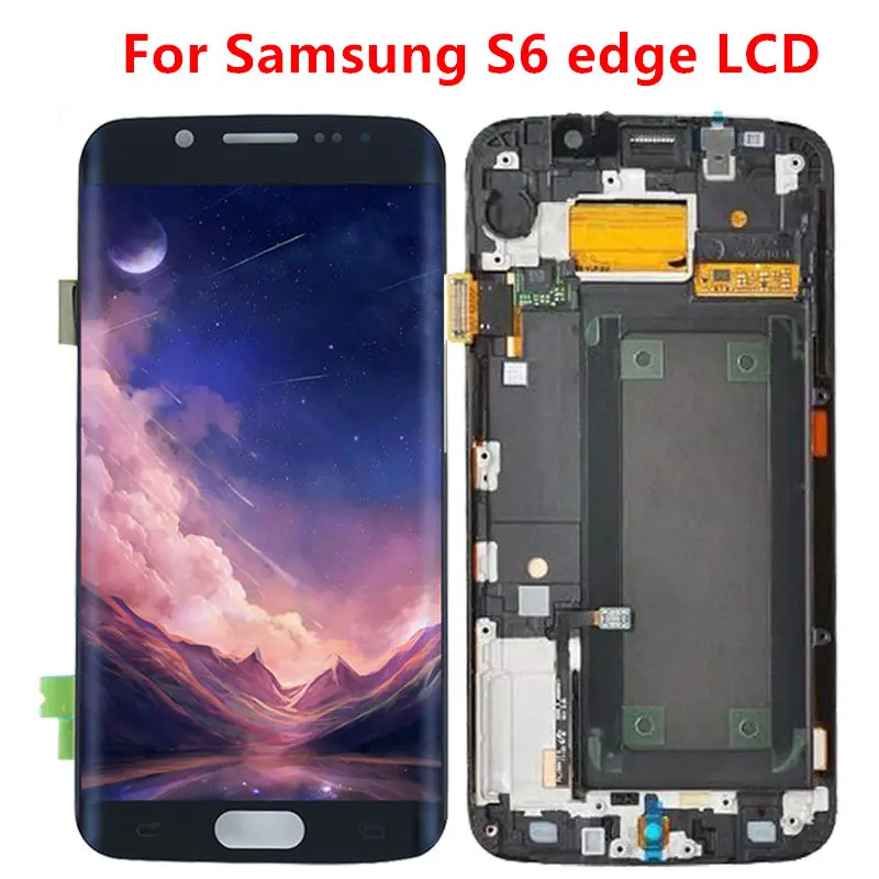 

5.1'' Display with Frame NO frame for SAMSUNG with Burn-Shadow LCD Galaxy s6 edge G925 G925F G92 Touch Screen Digitizer Assembly