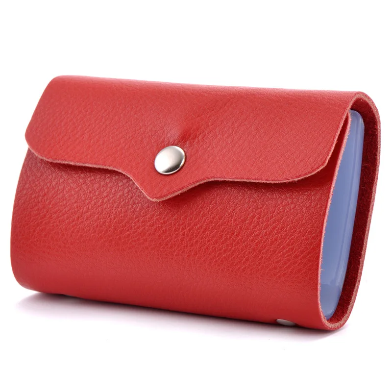 

RU&BR RU&BR Unisex Business Credit Card Holder/Case Card Holder Genuine Leather Organizer Bag Fashion Hasp ID Holders