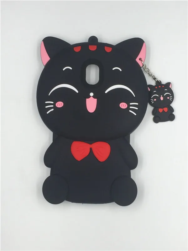 

For Galaxy J3 2018 3D Cartoon Kawaii Bow Tie Cat Soft silicone Cover Case For Samsung Galaxy J3 2018 J337 Phone case