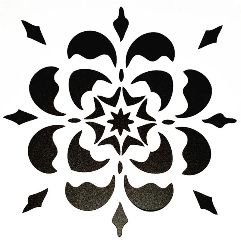 DIY Painting 15*15cm Vintage Flower Pattern Stencil Template For Tile Floor Fabric Furniture Painting Decorative DIY Painting 15*15cm Vintage Flower Pattern Stencil Template For Tile Floor Fabric Furniture Painting Decorative