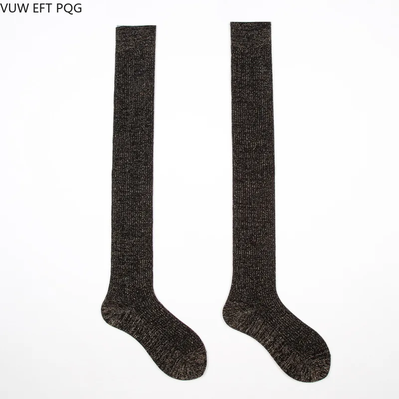 Женские гольфы в японском студенческом стиле; нескользящие гольфы со звездами; однотонные Серебристые высокие носки