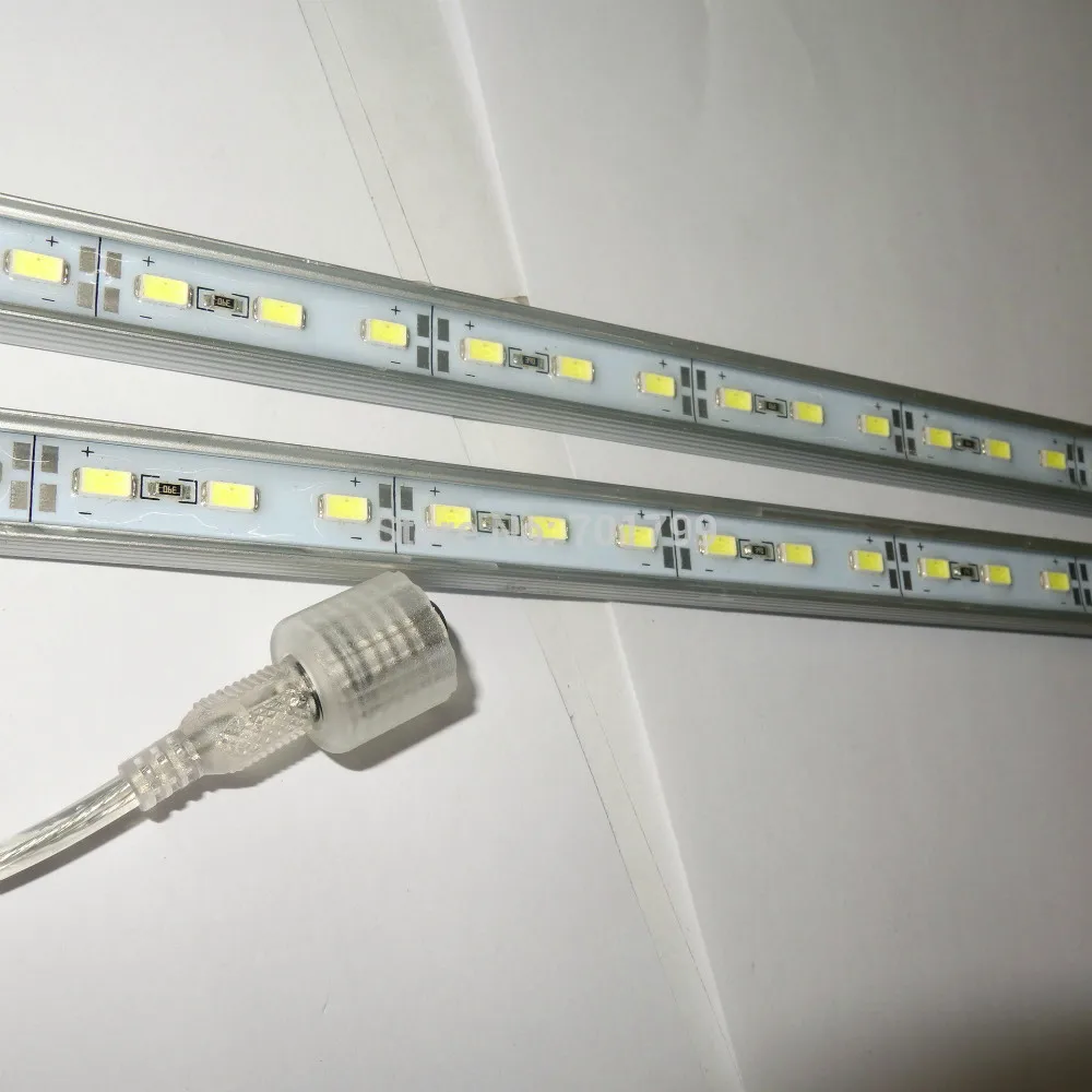 1 м в длину 5730 SMD IP68 Алюминиевая СВЕТОДИОДНАЯ жесткая полоса белого цвета 72
