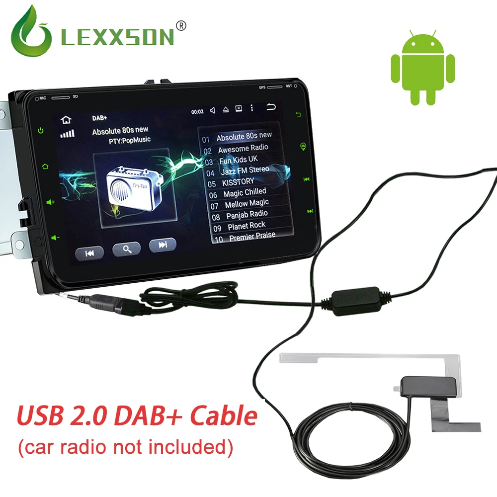 Только Европа 2Din Авторадио Новый Usb Dab Автомобильная Радио Антенна для