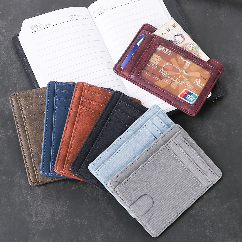 

1PC Slim Mini RFID Blocking Leather Wallet Credit ID Card Holder Purse Money Case for Men Women 2018 Fashion Bag 11.5x8x0.5cm