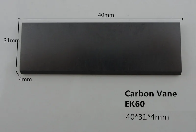 40*31*4 mm Carbon vanes for VLT 6 vacuum pumps and compressorsvane