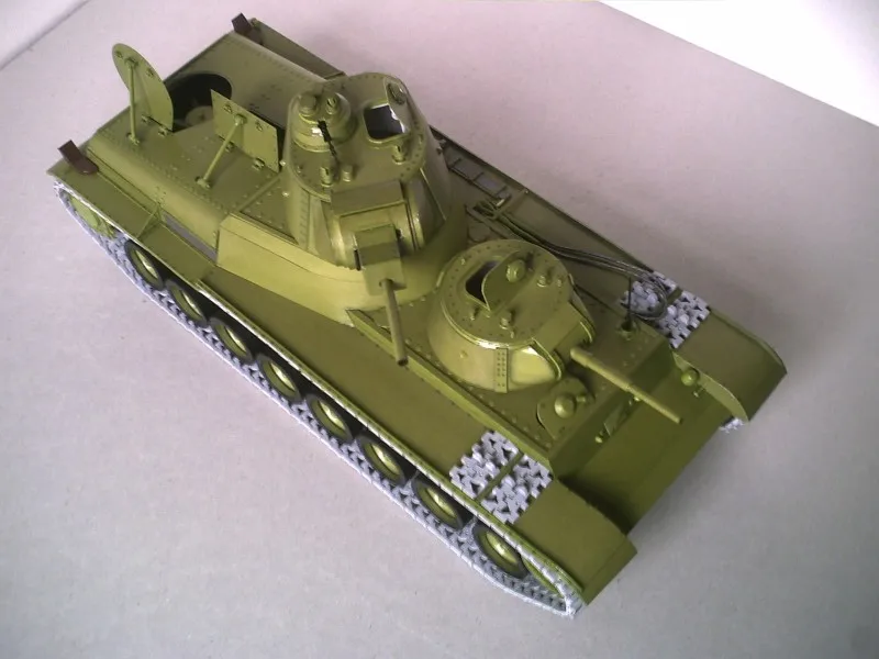 

DIY Paper Model Soviet Heavy Tank T-100 WW II Boy Gift Papercraft 3D Puzzle