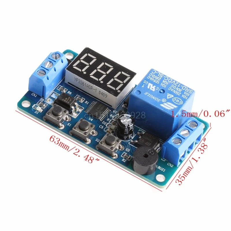 Переключатель времени задержки модуль управления таймером цикла реле многофункциональная схема DC 12 В