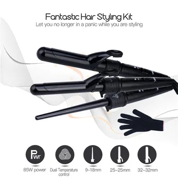

Professional Ceramic Curling iron Temperature Adjustment Curling Wand Hair Curler Curling irons LCD Digital Hair Waver Styling