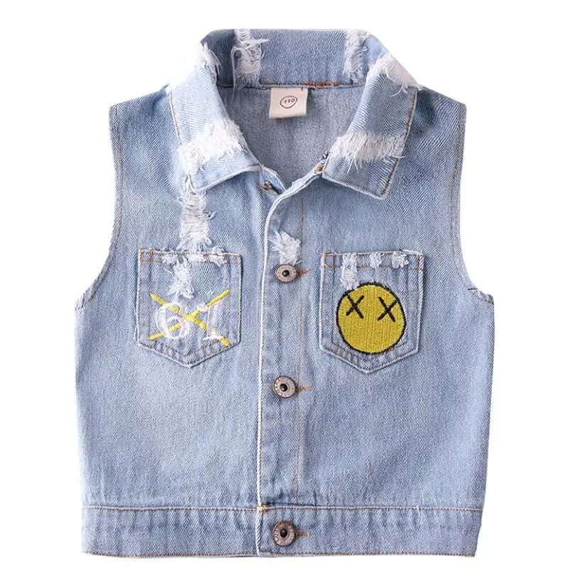 New 2018,baby Boy Denim Vest,Spring Autumn Kids Boy Waistcoat,Kids Boy Clothes,Baby Jeans Jacket,For 9M-4T Denim Outerwear