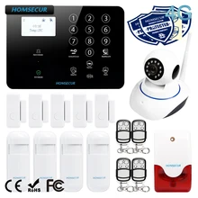 Homsecur беспроводный и проводной 4G/GSM охранная сигнализация+ беспроводная ip-камера