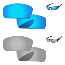 Хром серебро и лед синий 2 пары зеркальные поляризованные Сменные линзы для столовой 2006 Солнцезащитные очки Рамка UVA и UVB Защита