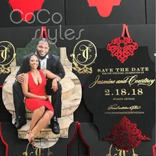 Cocostyles на заказ Романтический Красочный дизайн сохранить беспроводной переносной модем с подходящим конвертом для вечерние свадебные пригласительные карты