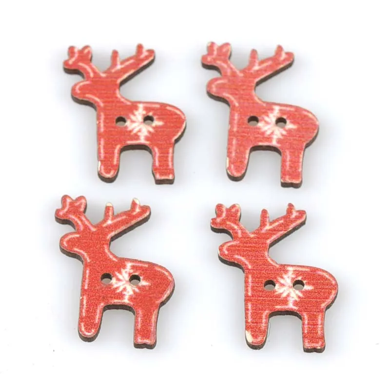 50pcs-24-33mm-MIxed-Red-Christmas-Buttons-botones-de-madera-Flatback-Scrapbooking-Wooden-Button-Sewing-Accessories (3)