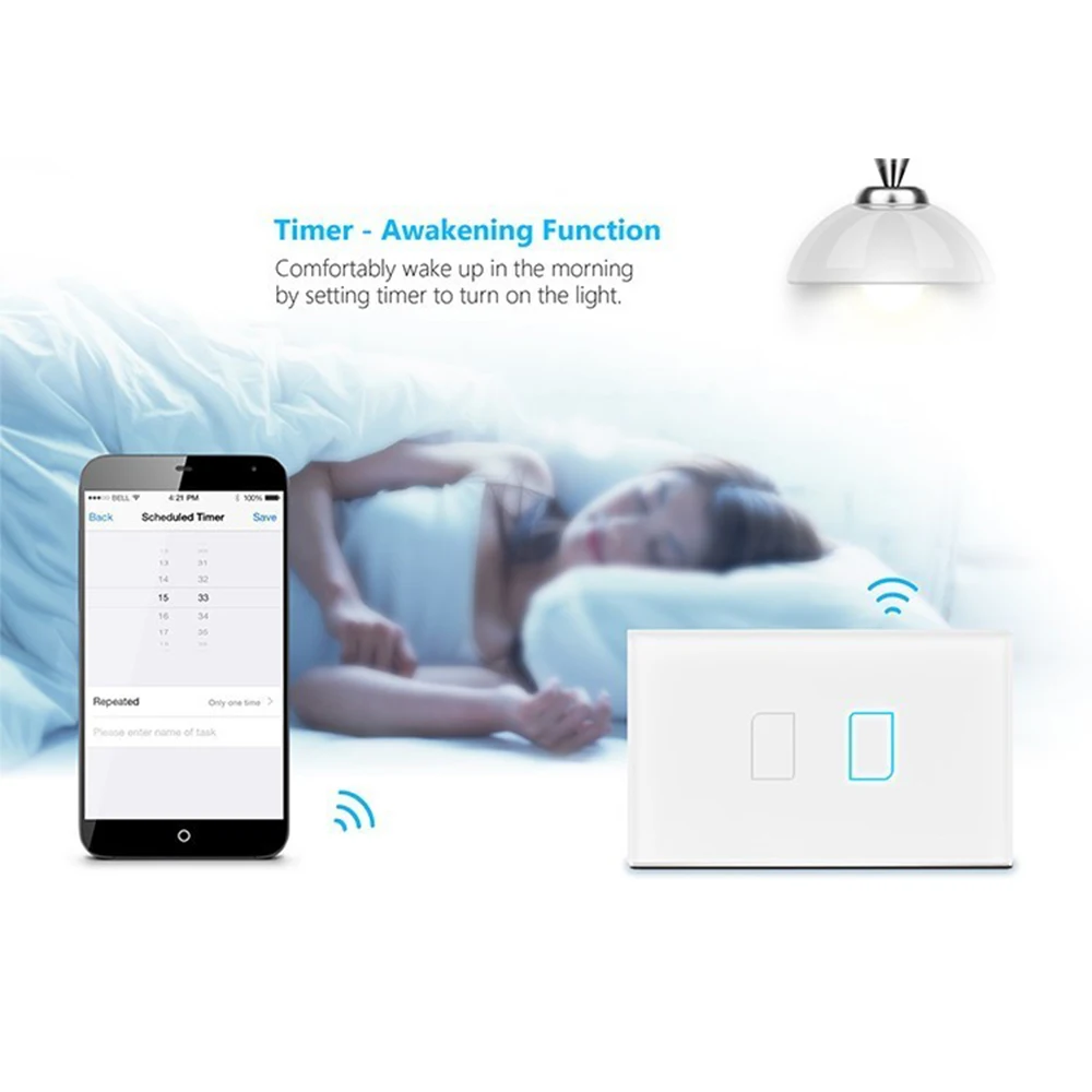 Broadlink умный дом TC2 WiFi переключатель работает для Alexa Google Home US стандартная