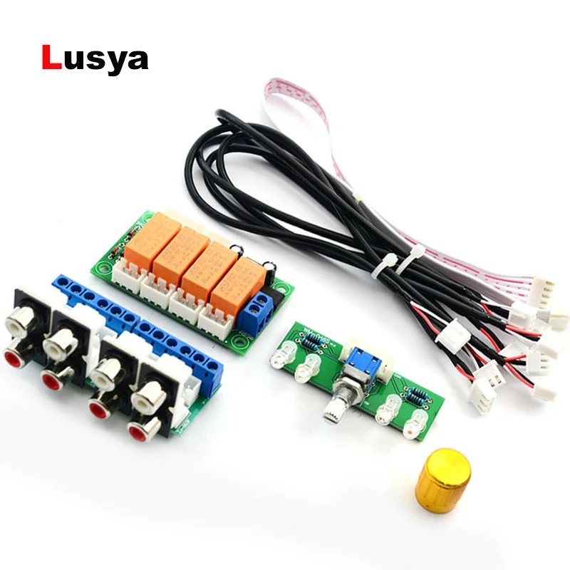 Relay 4 way Audio Input Signal Selector Switching RCA Audio Switch