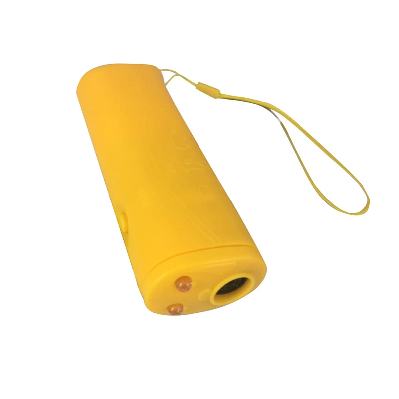 Отпугиватель собак ультразвуковой отпугиватель для дрессировки собак Контрольное устройство 3 в 1 анти-Лай Стоп-лай устраняет собак устройство для тренировки домашних животных - Цвет: Yellow