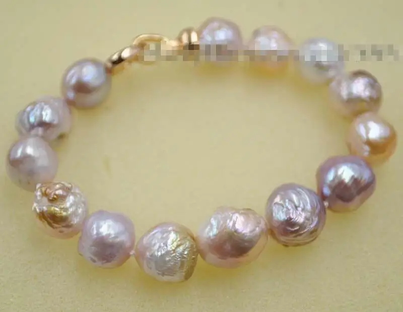

Wholesale price 16new ^^^^GORGEOUS NATURAL 11.5-13mm wrinkly Kasumi pearl bracelet