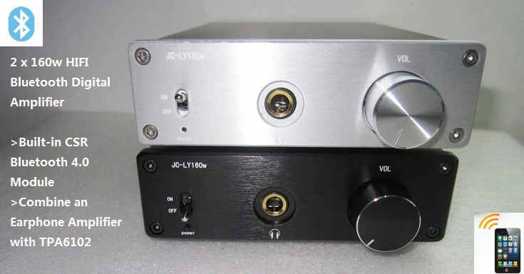 2x160 Вт HIFI Bluetooth цифровой усилитель TDA7498E Bluetooth4.0 чип CSR TPA6120 для наушников