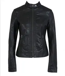 Женская кожаная куртка одинарная Pimkie мытая искусственная кожа мотоциклетная куртка тонкая женская мягкая кожа Большой размер XS-XXXL