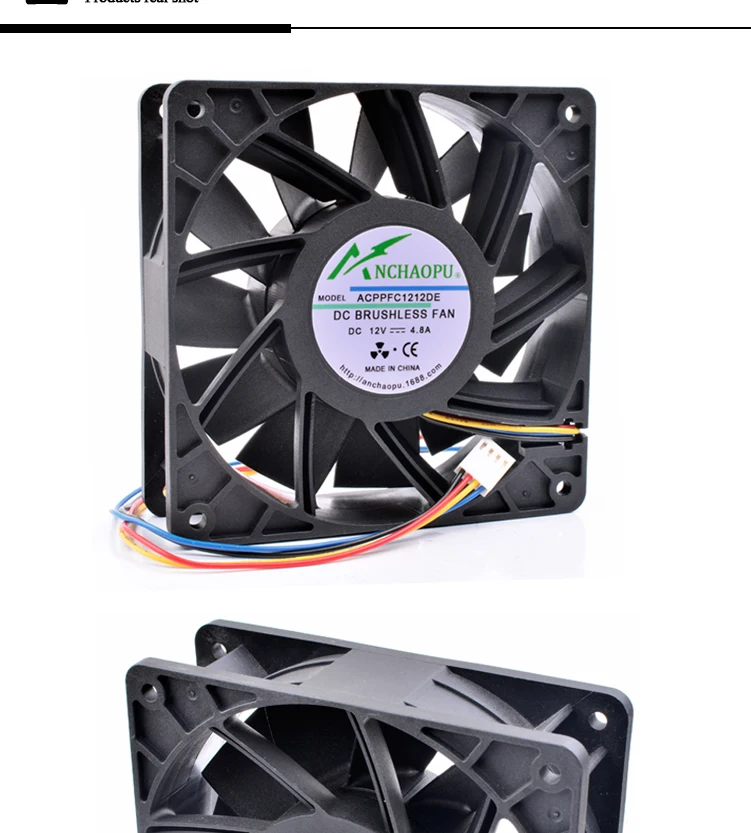 Новый оригинальный ANCHAOPU PFC1212DE 12 см 12038 120x120x38 мм 12 V 4.80A 4 линий ШИМ сервер шасси большой объем воздуха Вентилятор охлаждения