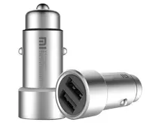 Xiaomi Fast Charging Car Charger Metal Style Dual USB Ports Universal Car Charger For tablet PC